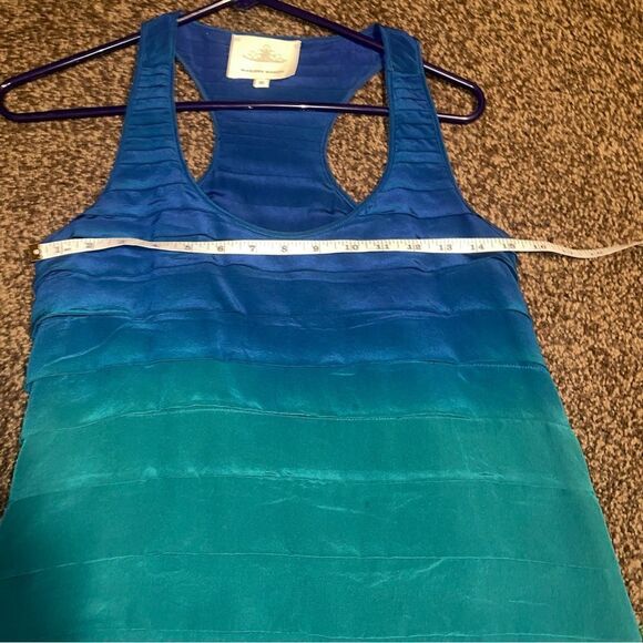 Madison Marcus- Ombre Razorback Tiered Silk Tank Sleeveless Top, Size XS - Picture 9 of 11
